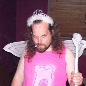 Radio Clash 80: Airy Hairy Fairy eclectic mashup bootleg bastard pop podcast  bearded man with fairy wings and a wand