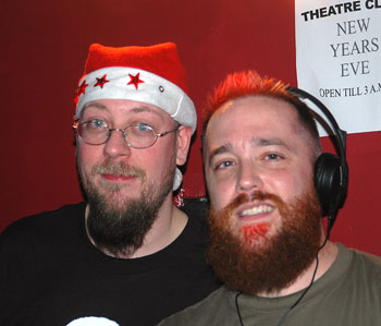 Tim and Jeb at Bah Humbug mashup DJ event xmas christmas