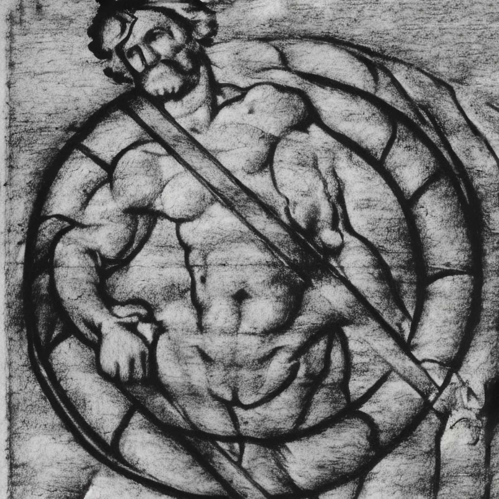 Michelangelo - Man with Copyright symbol - AI