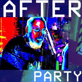 RC 163: After Party clectic music mashup podcast cover shows Tim after a live DJ gig Celebrity Murder Party