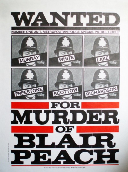 Wanted for Murder of Blair Peach
