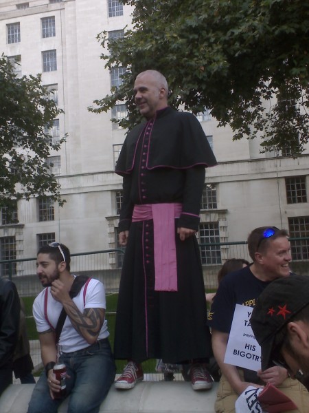 Protest the pope in London