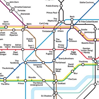 Musical London Underground map by Dorian Lynskey/Copyright LUL