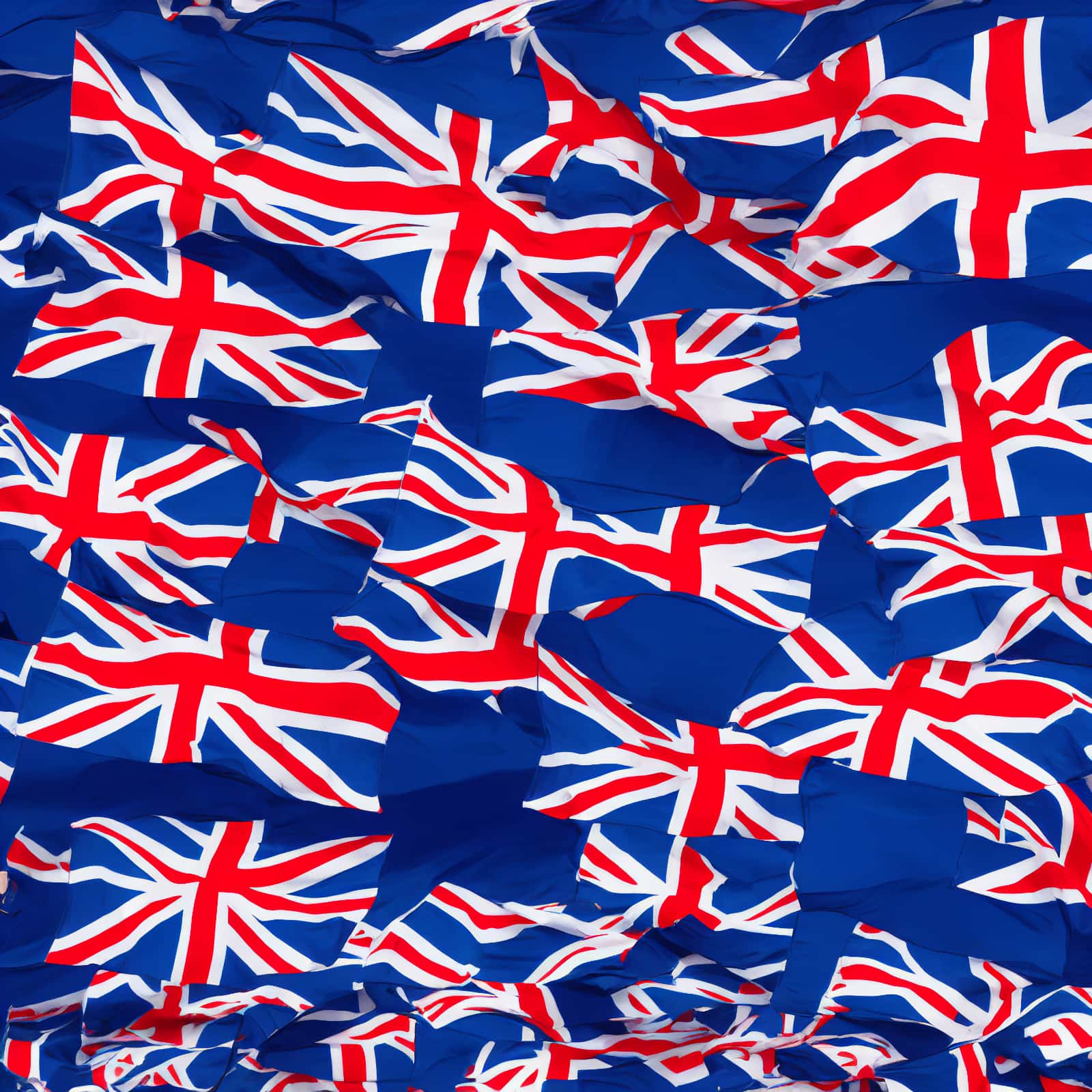 UK flags Fascism Flag Waving