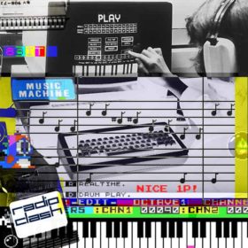 RC 248: 8-Bit Music Machine 8 bit music computer video games music mashup eclectic home computing ZX Spectrum Commodore 64 collage MIDI early podcast cover