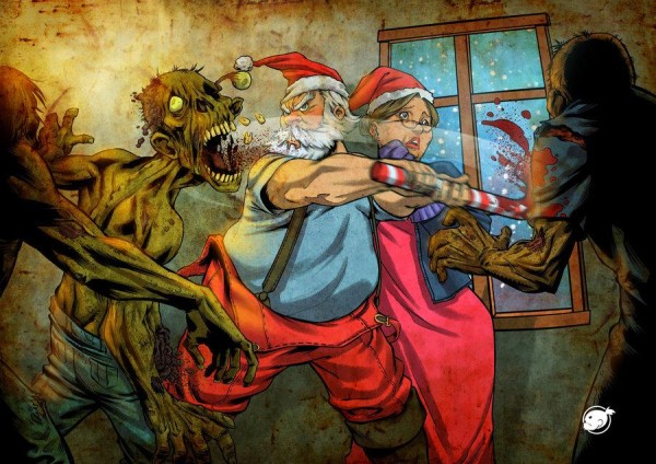 Santa vs Zombies by Victor Negreiro