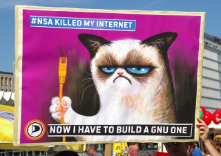 NSA killed my internet now I need a gnu one - photo by Frerk Meyer