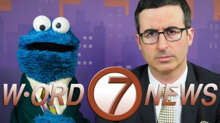 John Oliver and Cookie Monster