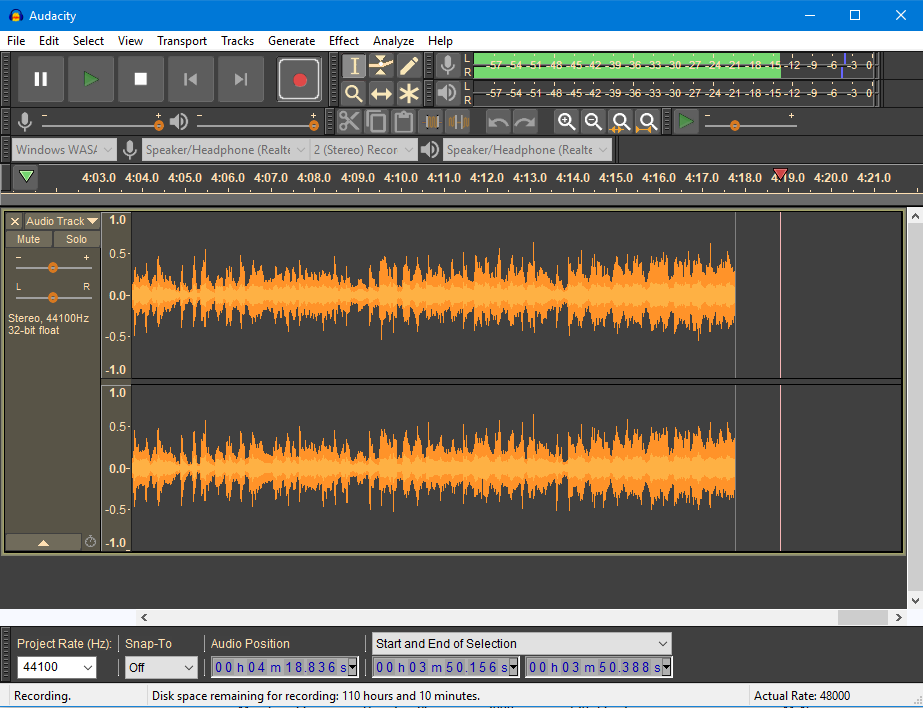 Audacity screenshots DAW software The Guerrilla Guide To Podcasting Part Two how to tutorial DIY podcast beginner