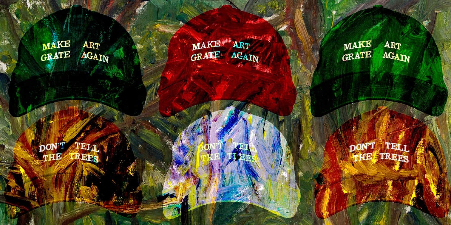 RC #309: Make Art GRATE Again Trump hat with that slogan over my artworks, musical podcast focusing on art and creativity