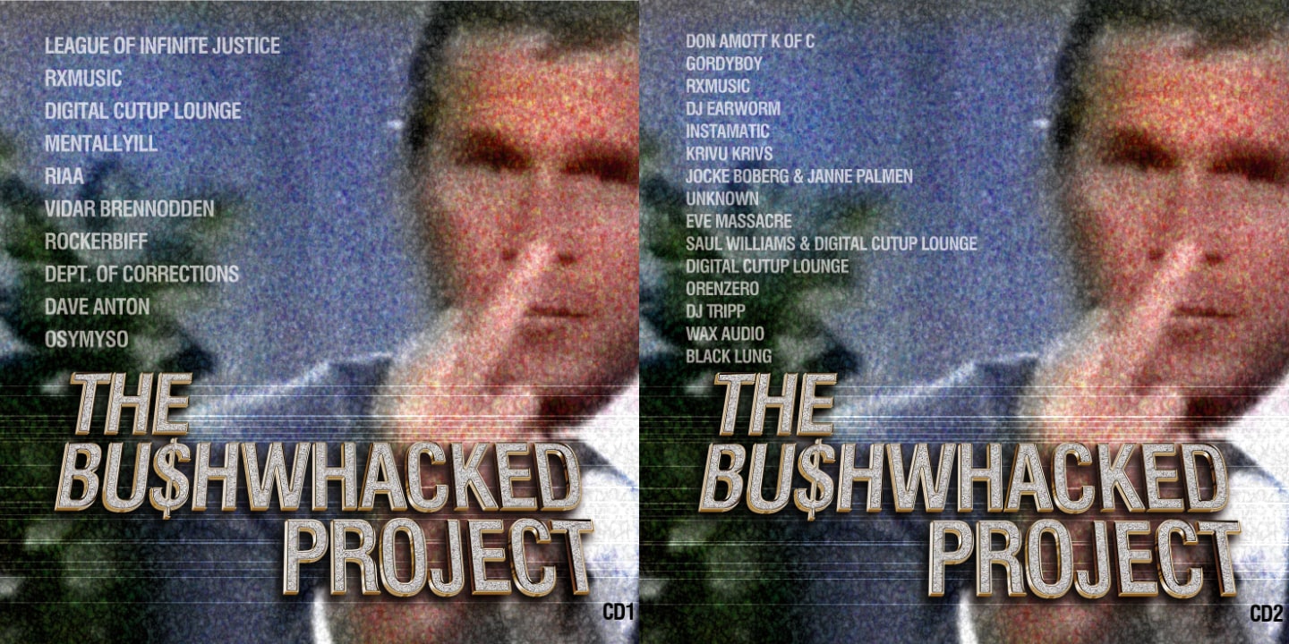 Bushwhacked Project artwork created by artwork created by Mark Jones of xbdesign.com mashup cutup George Bush Iraq War political mashup cutup plunderphonics cover